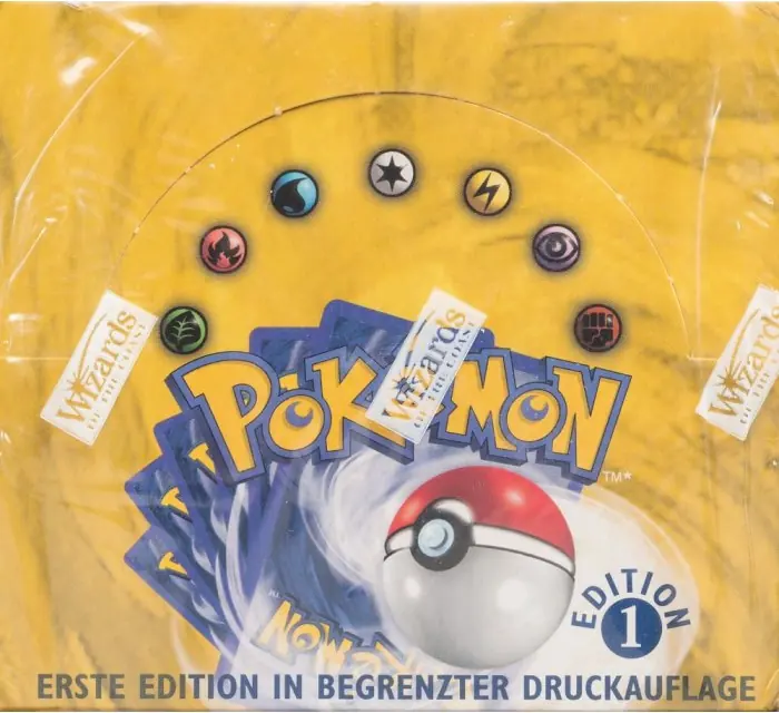 Versiegelte deutsche Grundset-Booster-Box, 1. Auflage
